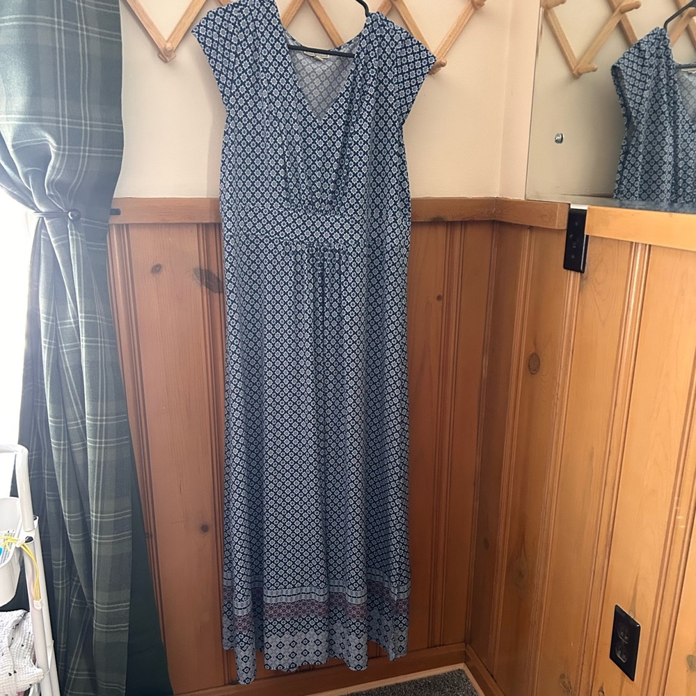 Dana Buchman Blue Cap Sleeve Maxi Sundress
